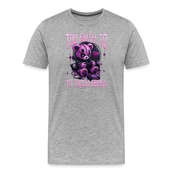 Pastel Goth Soft Goth Gaming Gamer - T-shirt bio Premium Homme - gris chiné - Devant - Damien (186cm)