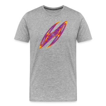 Der Fingerabdruck des Chaos – Chaos Theory - Männer Premium Bio T-Shirt - Grau meliert - Vorne - Damien (186cm)