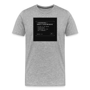 Status 4 – Rückenschmerzen 3 Uhr Nachts - Männer Premium Bio T-Shirt - Grau meliert - Vorne - Damien (186cm)