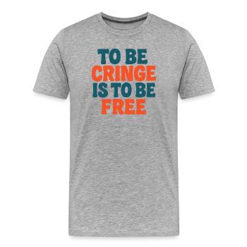  Is Freedom Bold Typography - Men's Premium Organic T-Shirt - heather grey - Front - Damien (186cm)
