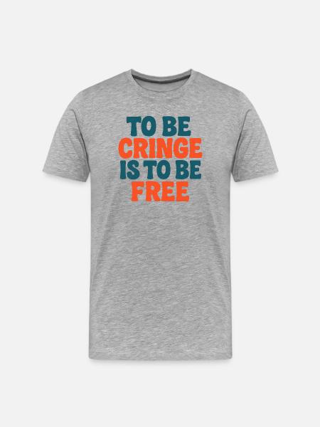 Is Freedom Bold Typography - Men's Premium Organic T-Shirt - heather grey