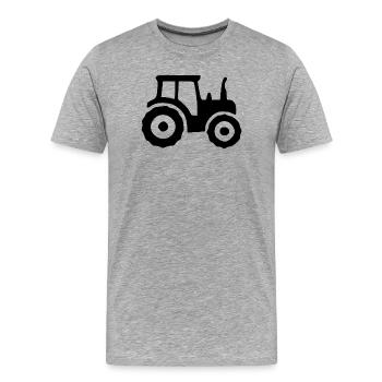 Don de l’agriculture de tracteurs pour les agriculteurs - T-shirt bio Premium Homme - gris chiné - Devant - Damien (186cm)
