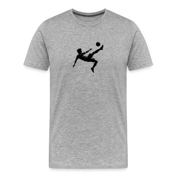 Football - Soccer - T-shirt bio Premium Homme - gris chiné - Devant - Damien (186cm)