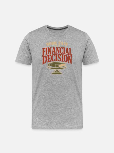 Buchmesse-geschenk Für Finanziell Geschädigte - Männer Premium Bio T-Shirt - Grau meliert
