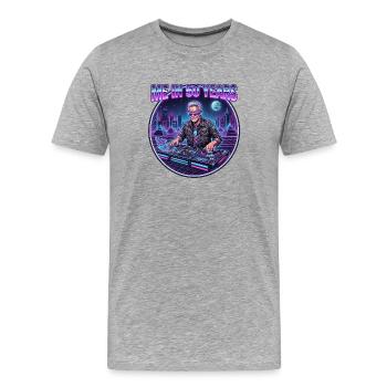Futur DJ - T-shirt bio Premium Homme - gris chiné - Devant - Damien (186cm)