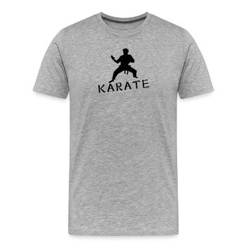 karaté - T-shirt bio Premium Homme - gris chiné - Devant - Damien (186cm)