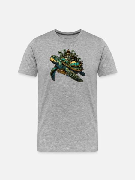 Turtle Island Resort - Men's Premium Organic T-Shirt - heather grey
