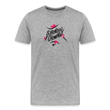 Kraft der Elemente (Wasser, Feuer, Luft und Erde) - Männer Premium Bio T-Shirt - Grau meliert - Vorne - Damien (186cm)