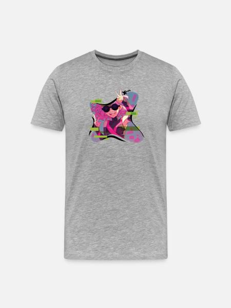 Cerise Xénoscard Energy - T-shirt bio Premium Homme - gris chiné