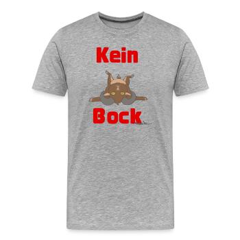 Kein Bock Ziegenhumor Print - Männer Premium Bio T-Shirt - Grau meliert - Vorne - Damien (186cm)
