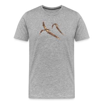 Pterosaur Zhenyuanopterus - Men's Premium Organic T-Shirt - heather grey - Front - Damien (186cm)