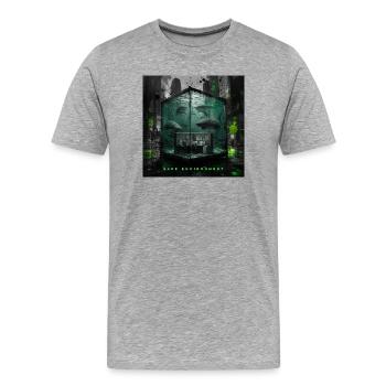 Environnement sûr - Satire de Shark Tank en entreprise - T-shirt bio Premium Homme - gris chiné - Devant - Damien (186cm)
