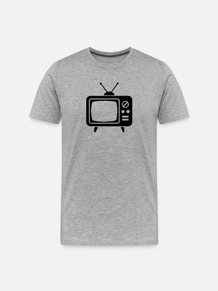 Rétro TV - T-shirt bio Premium Homme - gris chiné