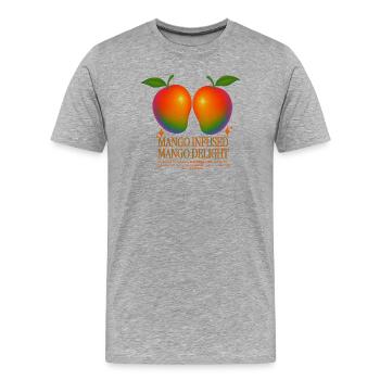 Mango infused,mango delight - Men's Premium Organic T-Shirt - heather grey - Front - Damien (186cm)