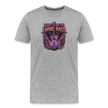 Living Bass Halloween - T-shirt bio Premium Homme - gris chiné - Devant - Damien (186cm)