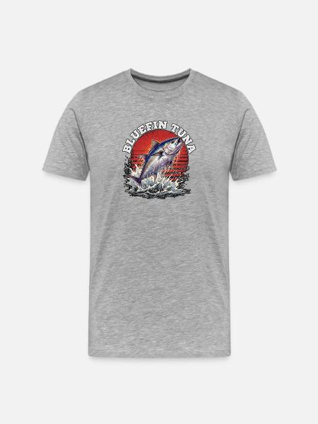Bluefin Tuna Fishing - Men's Premium Organic T-Shirt - heather grey