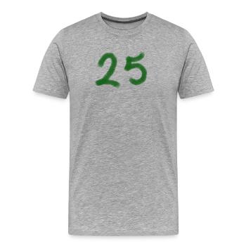 Green Brush Numéro 23 - T-shirt bio Premium Homme - gris chiné - Devant - Damien (186cm)