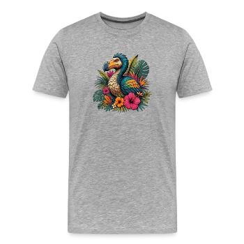 Colorful Parrot Tropical Magic - Men's Premium Organic T-Shirt - heather grey - Front - Damien (186cm)