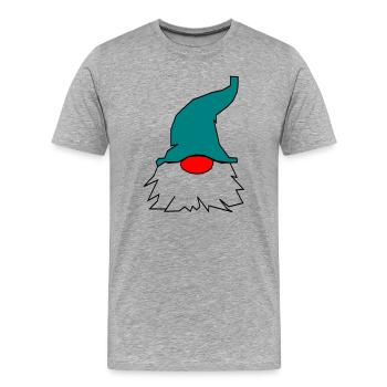 blauer_wichtel_21 - T-shirt bio Premium Homme - gris chiné - Devant - Damien (186cm)