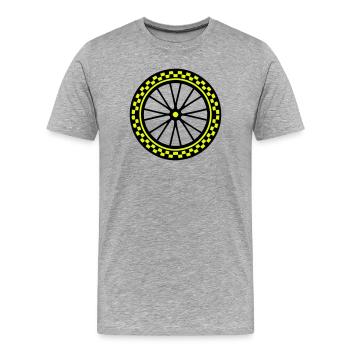 Bicycle Balance Bike Image - T-shirt bio Premium Homme - gris chiné - Devant - Damien (186cm)