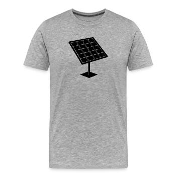 Panneaux solaires - T-shirt bio Premium Homme - gris chiné - Devant - Damien (186cm)