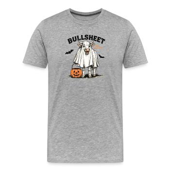 Vache drôle Halloween T Gardien de Zoo Fermier Hall - T-shirt bio Premium Homme - gris chiné - Devant - Damien (186cm)
