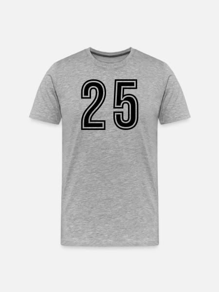 25 Number symbol - Men's Premium Organic T-Shirt - heather grey