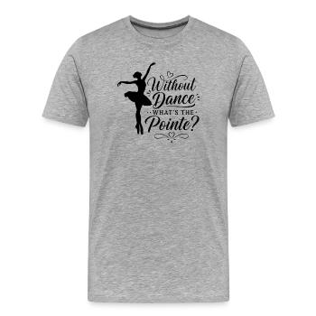 Cadeau pour danseur de ballet et professeur de ballet - T-shirt bio Premium Homme - gris chiné - Devant - Damien (186cm)