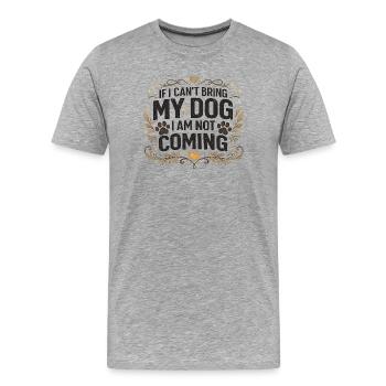 Cadeau drôle pour les amateurs de chiens pour le propriétaire d’animal - T-shirt bio Premium Homme - gris chiné - Devant - Damien (186cm)