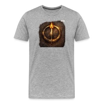 Travelers_sigil - T-shirt bio Premium Homme - gris chiné - Devant - Damien (186cm)