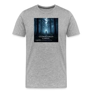 The_Glimmerman_Codex - T-shirt bio Premium Homme - gris chiné - Devant - Damien (186cm)