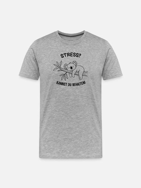 Stress? You can keep it! - Men's Premium Organic T-Shirt - heather grey