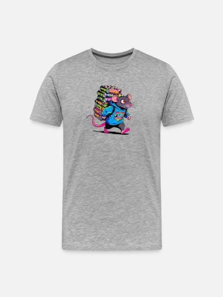 The Rat - Men's Premium Organic T-Shirt - heather grey