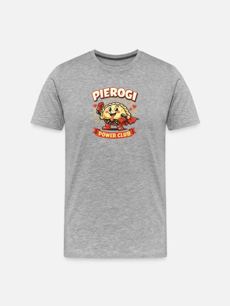 Power Club Dumplings - Men's Premium Organic T-Shirt - heather grey