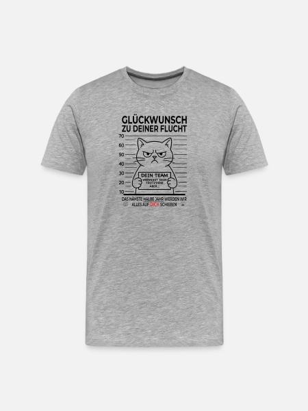 Lustiges Abschiedsgeschenk Kollegen - Männer Premium Bio T-Shirt - Grau meliert