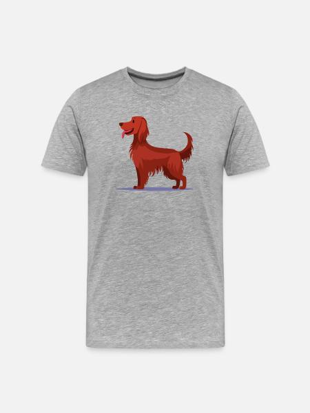 Irish Red Setter (comic) - Men's Premium Organic T-Shirt - heather grey