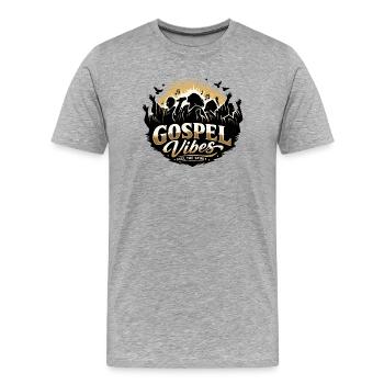Ambiances gospel - Feel The Spirit - Chœur gospel - T-shirt bio Premium Homme - gris chiné - Devant - Damien (186cm)