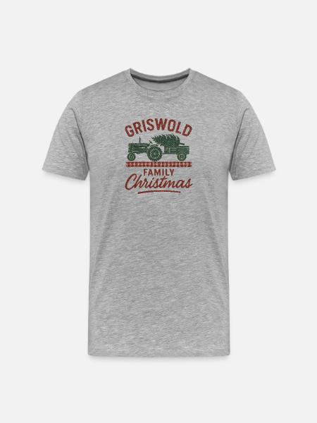 Griswold Family Christmas Tractor - Men's Premium Organic T-Shirt - heather grey