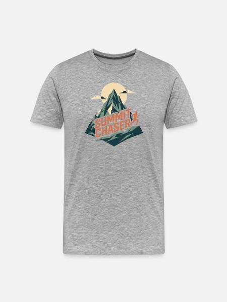 Trail Running - Poursuiveur de sommet - T-shirt bio Premium Homme - gris chiné