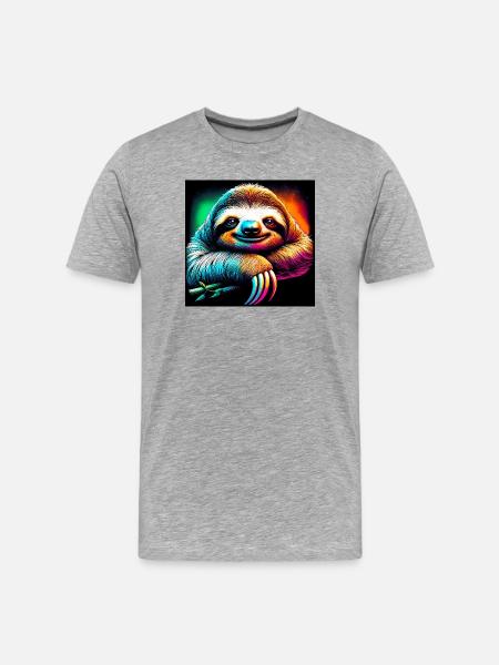 sloth - Men's Premium Organic T-Shirt - heather grey