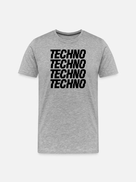 Techno - T-shirt bio Premium Homme - gris chiné