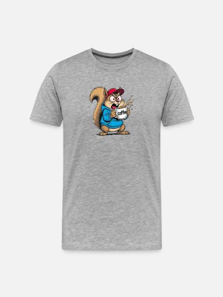squirrel - Men's Premium Organic T-Shirt - heather grey