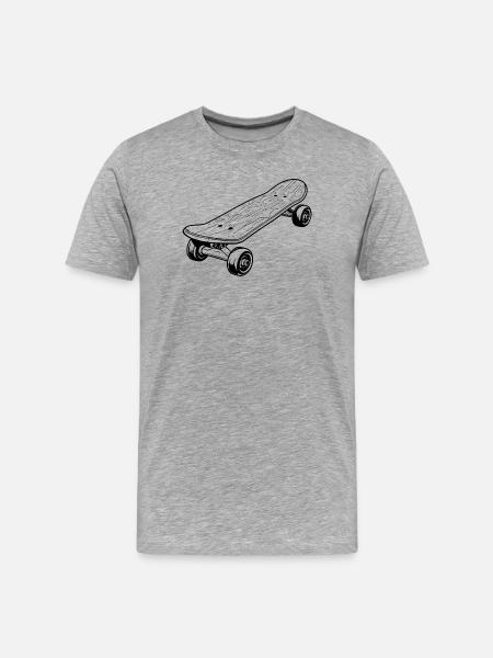 Skateboard Graphics - Men's Premium Organic T-Shirt - heather grey