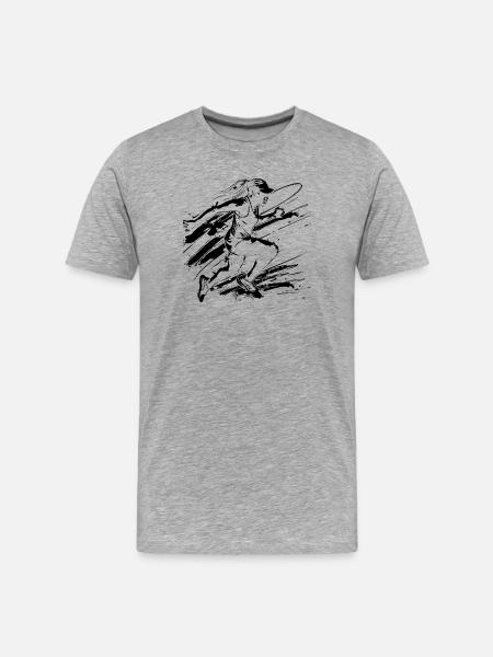 Graffiti Runners - T-shirt bio Premium Homme - gris chiné