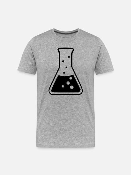Chemie_Symbol_schwarzweiss_Wissenschaft_science - Men's Premium Organic T-Shirt - heather grey