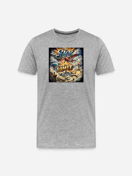 Il n’y a pas de limite - T-shirt bio Premium Homme - gris chiné