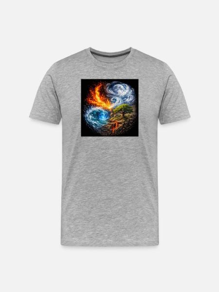 The Elements - Men's Premium Organic T-Shirt - heather grey