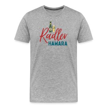 Radler Hawara Logo - T-shirt bio Premium Homme - gris chiné - Devant - Damien (186cm)