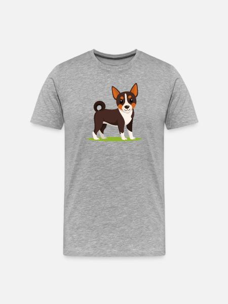 Miniature Pinscher (comic) - Men's Premium Organic T-Shirt - heather grey