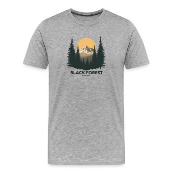 Insigne du patrimoine de la Forêt-Noire de Schwarzwald - T-shirt bio Premium Homme - gris chiné - Devant - Damien (186cm)